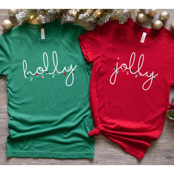 Camisetas navideñas para parejas, camisetas navideñas a juego para