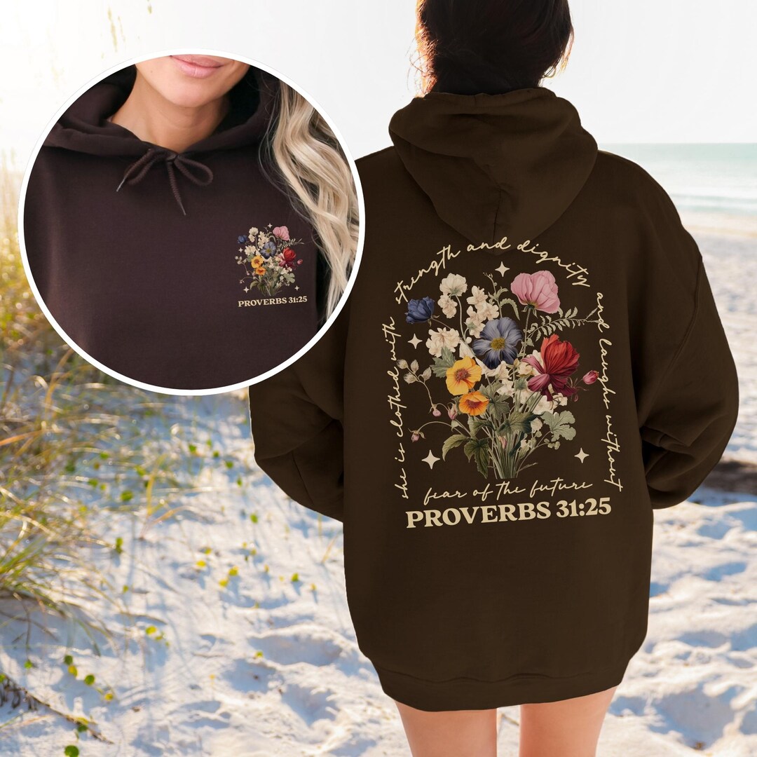 Scripture Hoodies Christian Hoodies for Women of the Bible Verse Hoodie Wildflower ...