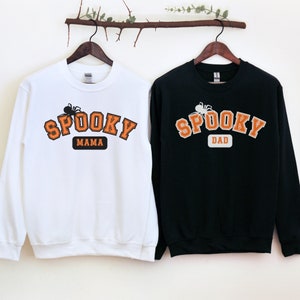 Halloween Couple Costume Mom And Dad Sweatshirt Spooky Mama Sweatshirt Family Halloween Shirts Family Halloween Sweatshirts Momster Dadcula