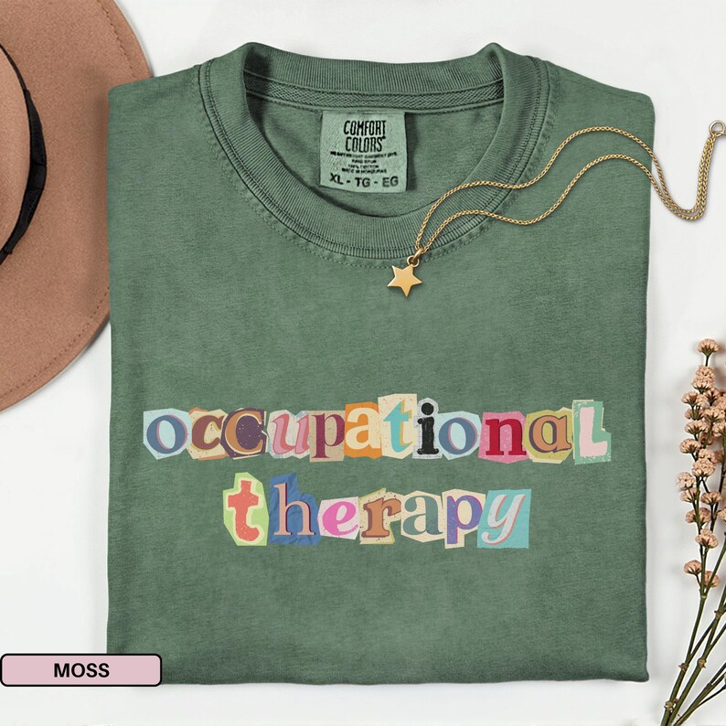 Koszulka do terapii zajęciowej dla terapeuty zajęciowego, prezent dla terapeuty zajęciowego, koszulka do OT, koszulki do terapii zajęciowej, koszulki pediatryczne OTA Moss