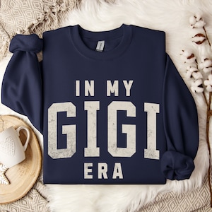 Gigi Sweatshirt Schwangerschaftansage Schwangerschaft enthüllen zum ersten Mal neue Oma-Pullover in meinem Gigi-Ära-Shirt