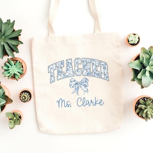 Sac fourre-tout personnalisé pour professeur Totes personnalisés pour professeur en toile