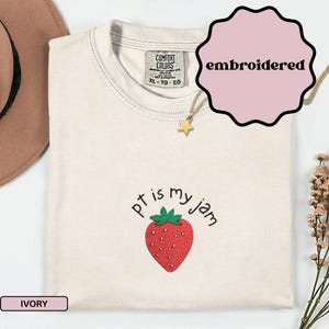 Physiotherapie Shirt Gestickte Physiotherapie Geschenke Physiotherapeut Geschenk Shirt PT Erdbeere Shirt PT Geschenke DPT Abschlussgeschenk