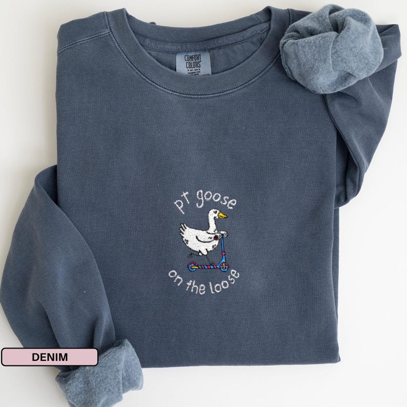 Broderad sjukgymnasttröja Broderad sjukgymnasttröja för sjukgymnast Gåva till sjukgymnast Sjukgymnasttröja Denim