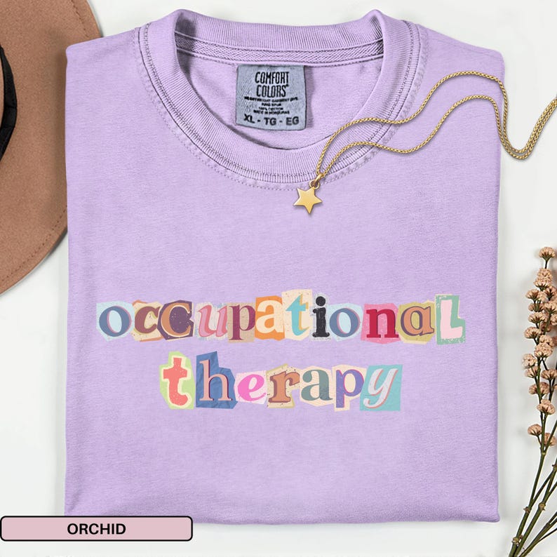Koszulka do terapii zajęciowej dla terapeuty zajęciowego, prezent dla terapeuty zajęciowego, koszulka do OT, koszulki do terapii zajęciowej, koszulki pediatryczne OTA Orchid
