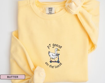 Sweat-shirt de kinésithérapie brodé Sweat-shirt de kinésithérapie brodé pour kinésithérapeute Cadeau pour kinésithérapeute Sweatshirt Oie Chemise de kinésithérapie