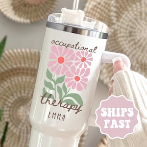 Personalized Occupational Therapy Tumbler For Occupational Therapist Tumbler Cup 40oz Custom Occupational Therapy Gifts for OT Gift For OTA