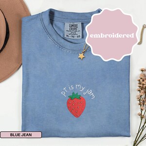 Besticktes Physiotherapie-Shirt Physiotherapie Geschenke Physiotherapeut Geschenk Shirt PT Erdbeer-Shirt PT Geschenke DPT Abschlussgeschenk