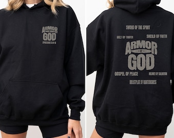 Armor Of God Hoodie Christian Hoodie Bible Verse Hoodie Christian Clothes Religious Hoodie Sweatshirt Christian Apparel Merch Catholic Gifts