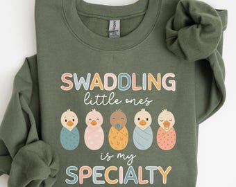 Moletom para enfermeira de parto e parto Moletom para enfermeira mãe e bebê Moletom para enfermeira da UTIN Moletom para enfermeira pediátrica Camiseta para enfermeira da UTI neonatal