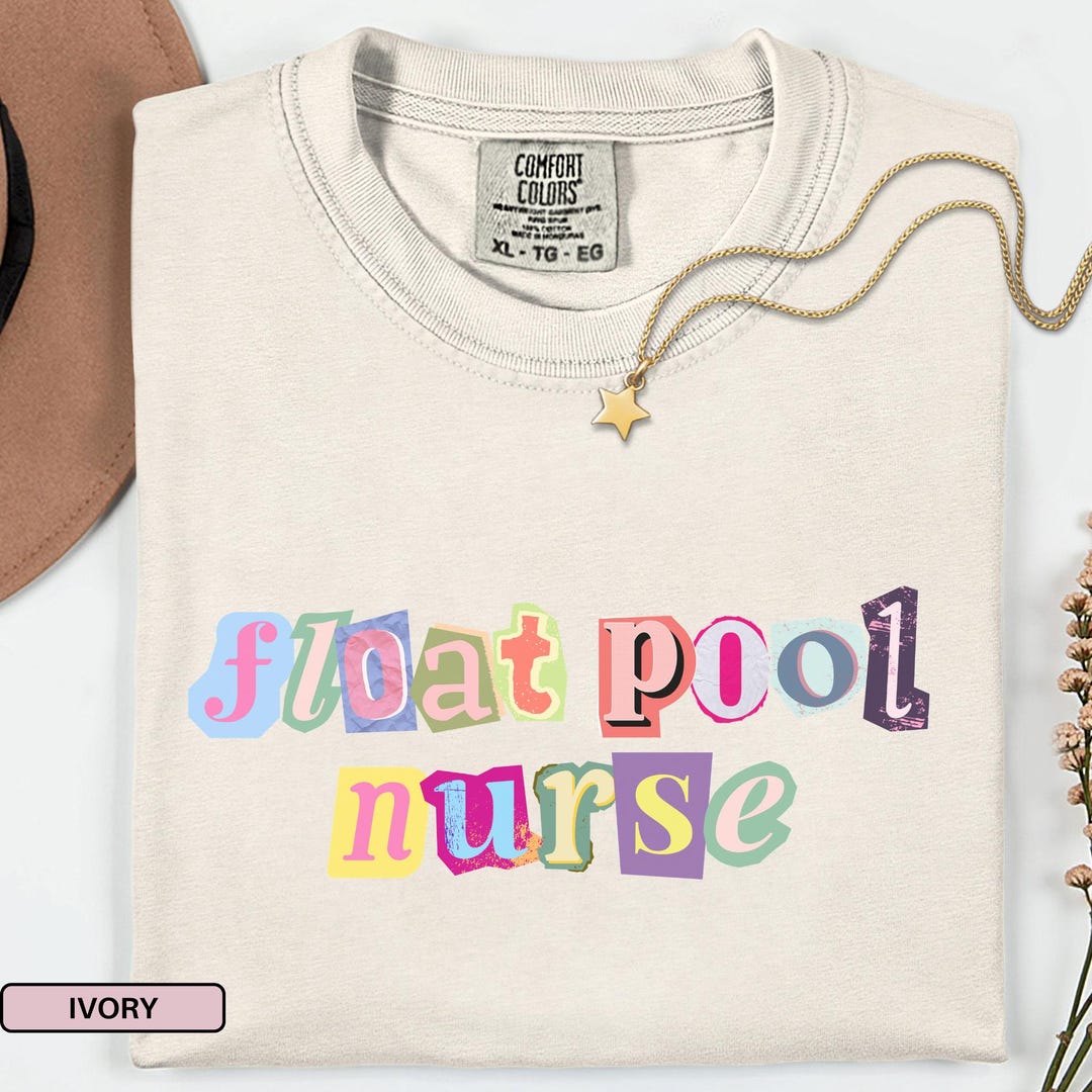 Float Pool Rn Hand Off Float Pool Nurse Scrapbook Style T-shirt | Nurse Float Pool Design - Etsy