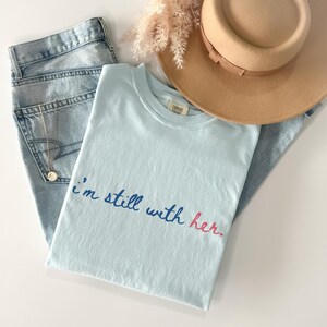 I'm With Her Kamala Shirt Madam President Kamala Harris Shirt US Elections Democrat Party Rally Shirt Vote Shirt Women's Equal Rights Shirts