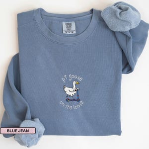 Broderad sjukgymnasttröja Broderad sjukgymnasttröja för sjukgymnast Gåva till sjukgymnast Sjukgymnasttröja Blue Jean