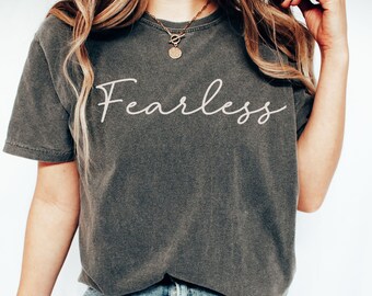 Fearless Feminist Comfort Colors Shirt  Merch Tshirt  Women Empowerment Girl Power Inspirational Motivational Positivity Tee