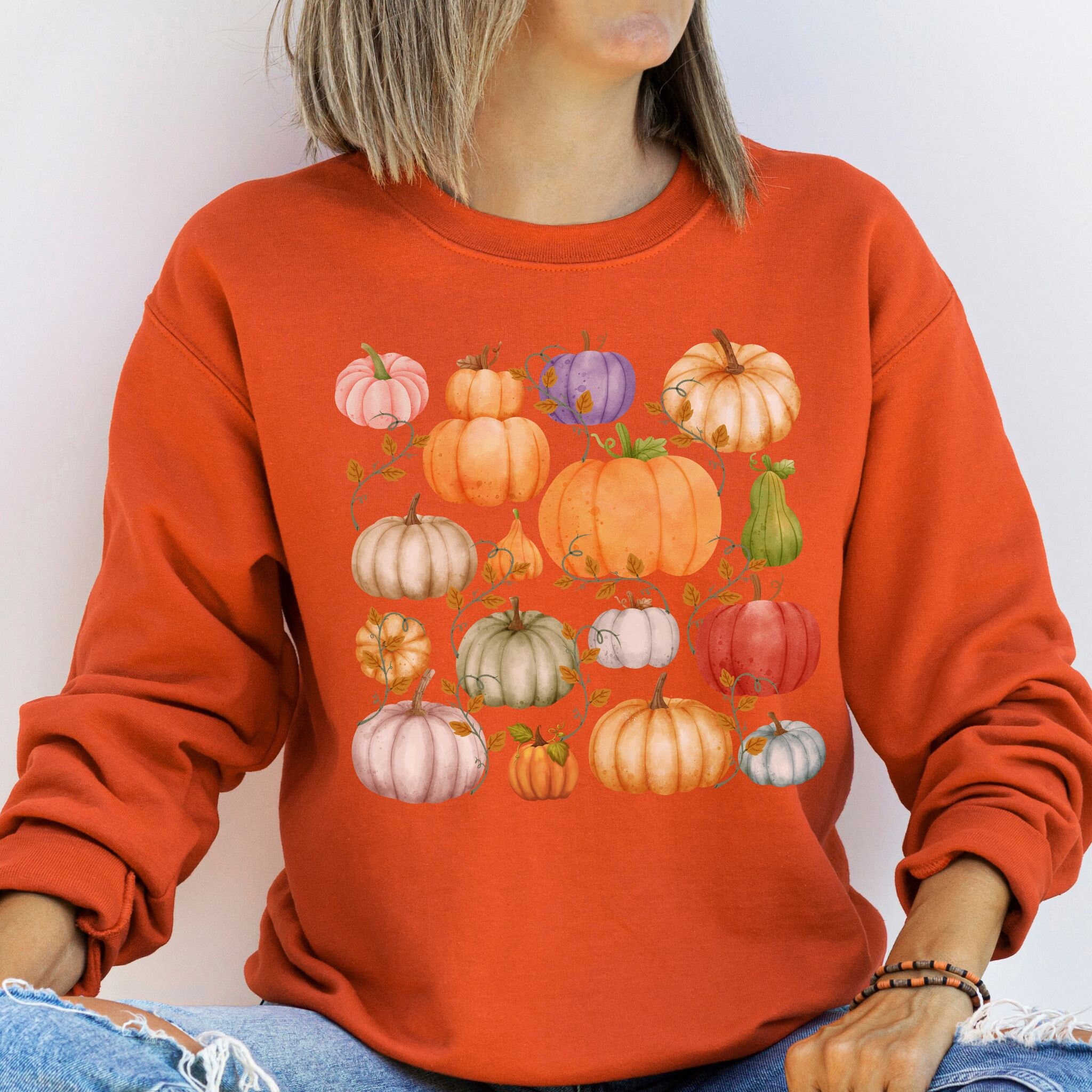 Discover Farm Fresh Pumpkin Sweatshirt For Women Hello Pumpkin Spice Sweatshirt Hey Pumpkin Sweatshirt Fall Pumpkin Sweater Plus Size Fall Sweatshirt