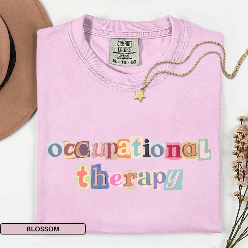 Koszulka do terapii zajęciowej dla terapeuty zajęciowego, prezent dla terapeuty zajęciowego, koszulka do OT, koszulki do terapii zajęciowej, koszulki pediatryczne OTA Blossom