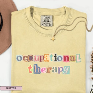 Koszulka do terapii zajęciowej dla terapeuty zajęciowego, prezent dla terapeuty zajęciowego, koszulka do OT, koszulki do terapii zajęciowej, koszulki pediatryczne OTA Butter