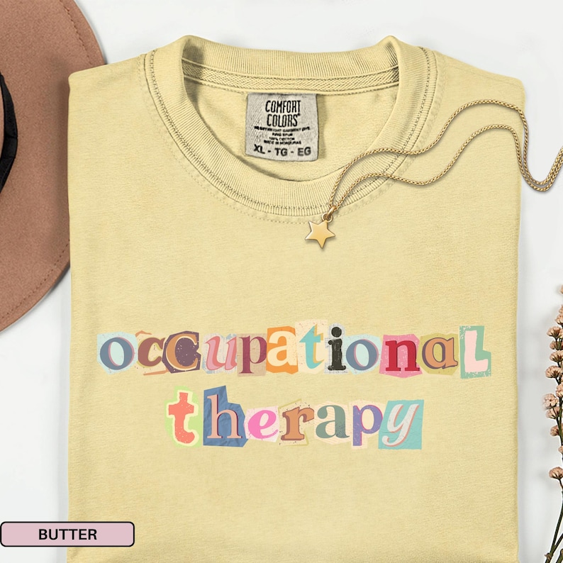 Koszulka do terapii zajęciowej dla terapeuty zajęciowego, prezent dla terapeuty zajęciowego, koszulka do OT, koszulki do terapii zajęciowej, koszulki pediatryczne OTA Butter