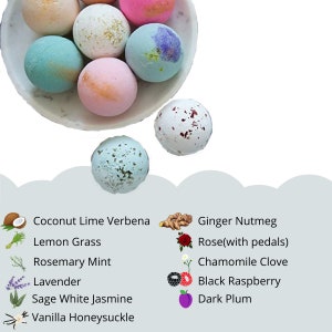 Organic Hand Made with a Natural Essential Oils and Sea Butter Bath Bombs 9 pc Set, 100gr Each