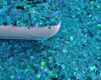 Aqua | Holographic Mixed Chunky Glitter | 10g, 25g, 50g | Glitter