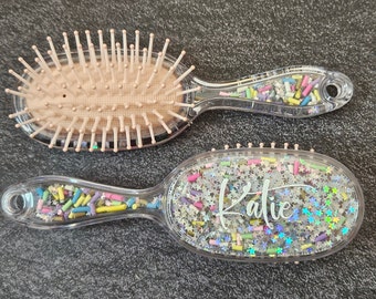 Personalised Glitter Hairbrush | Kids Personalised Hair brush  | Kids Hairbrush | Baby Hairbrush |