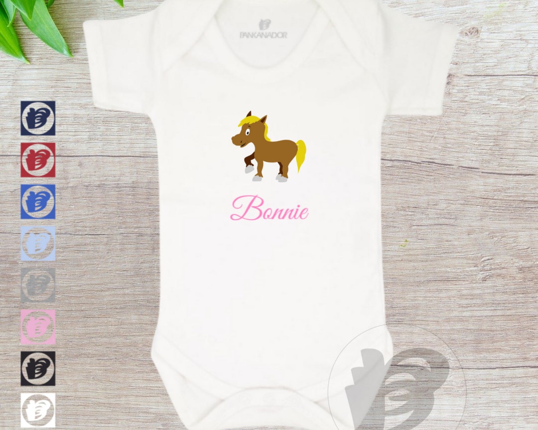 Horse Baby Shower Gift, Pregnancy Reveal Animal Unisex Babygrow