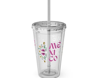 Bloemenbeker Mexico | Strobeker van 16 oz
