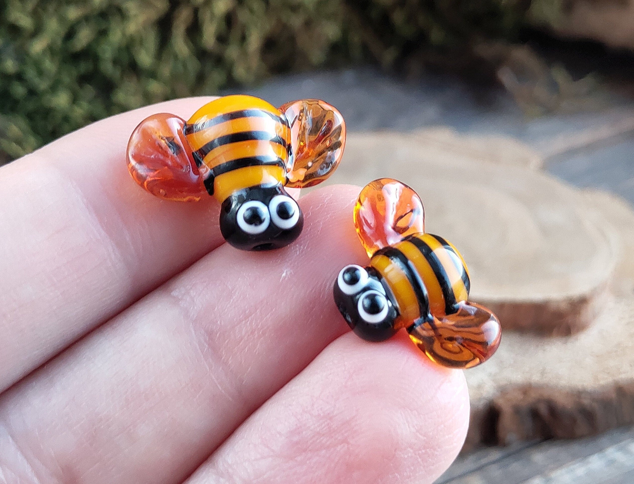 GLASS FIGURINES Queen Bee Figurine Miniature Bee Gifts Honey Etsy