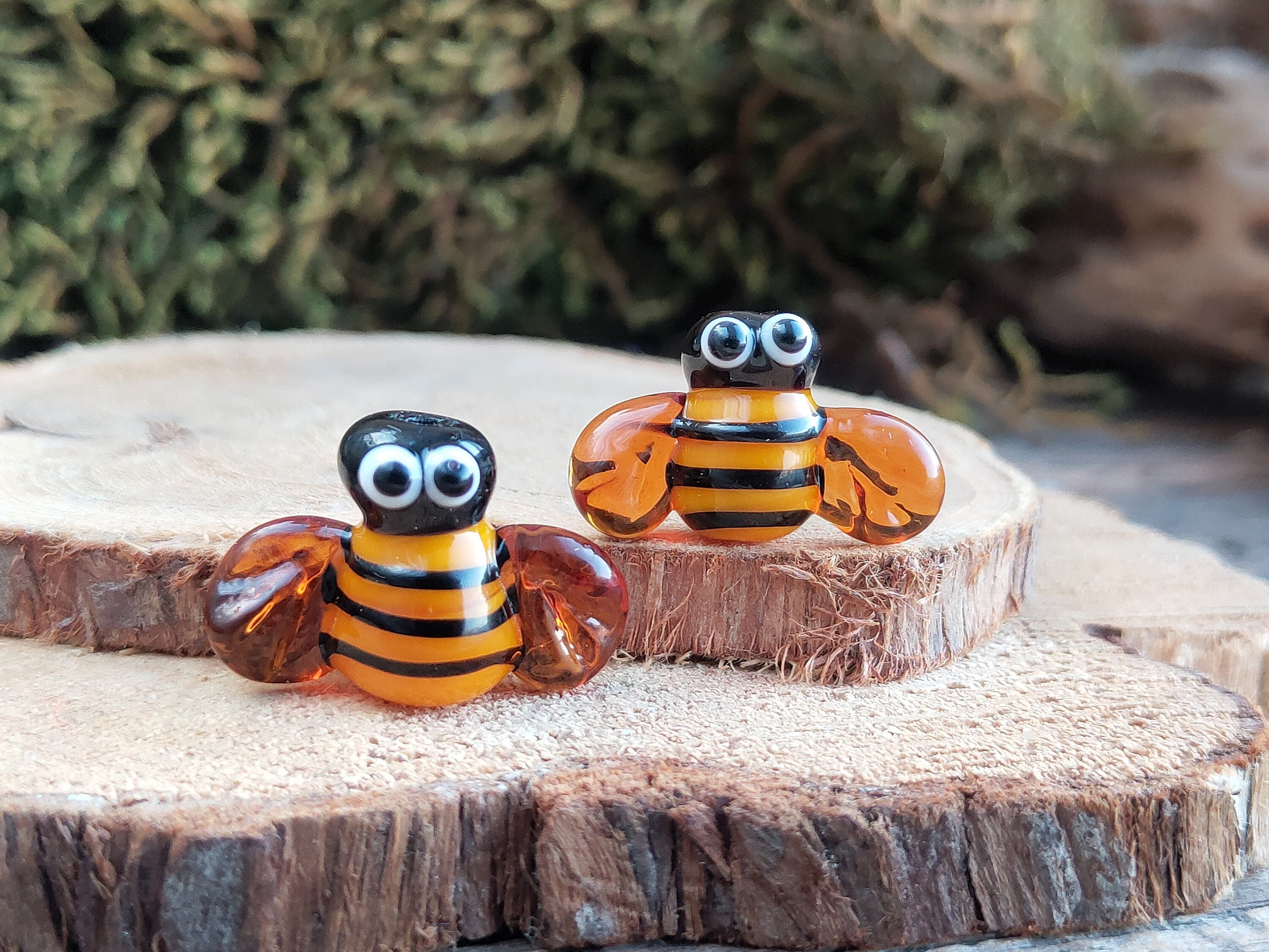 GLASS FIGURINES Queen Bee Figurine Miniature Bee Gifts Honey Etsy