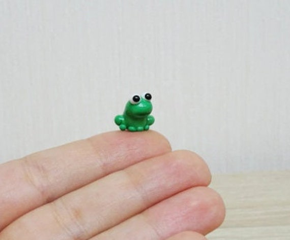 Frog Figurines Frog Gifts Glass Frog Miniature Frog Frog Decor