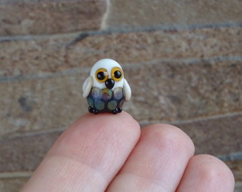 Glass figurines Miniature Owl figurine Tiny owl glass owl gifts graduation gifts Tiny glass animals terrarium figurines Animal figurines