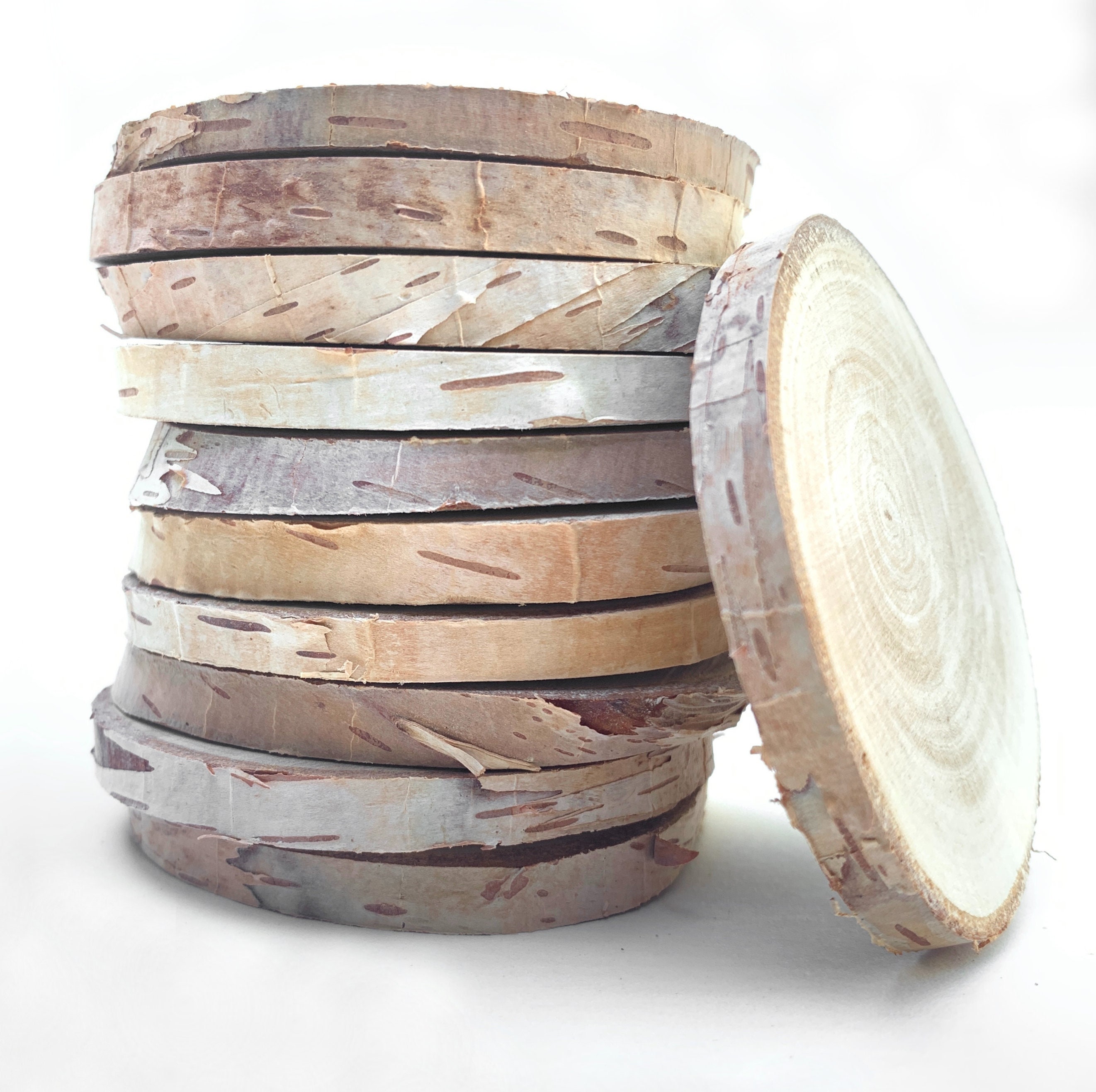 Birch Wood Rounds 4 inch – Elaine's Vinyl Supply