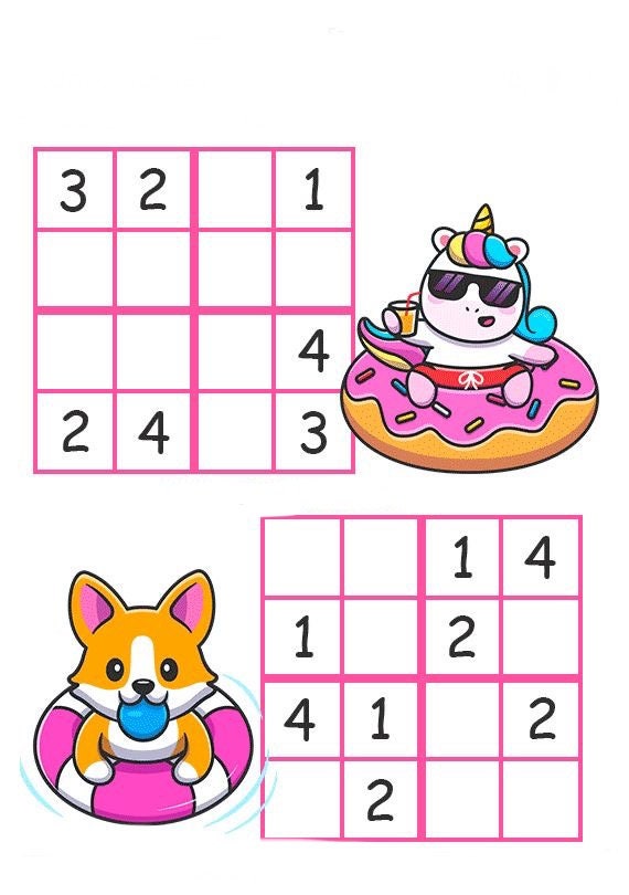 Sudoku per bambini gioco sudoku per bambini download istantaneo Sudoku  adatti ai bambini: ore di divertimento e sfide rompicapo -  Italia