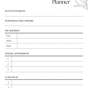 MANIFEST MANIFESTATION Journal Instant download Unleash Your Dreams: Manifestation Journal for Achieving Your Goals Manifest to grow image 5