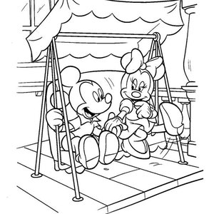 Minnie and Mickey Mouse Printable Kids Coloring and Activity Book Favor ...
