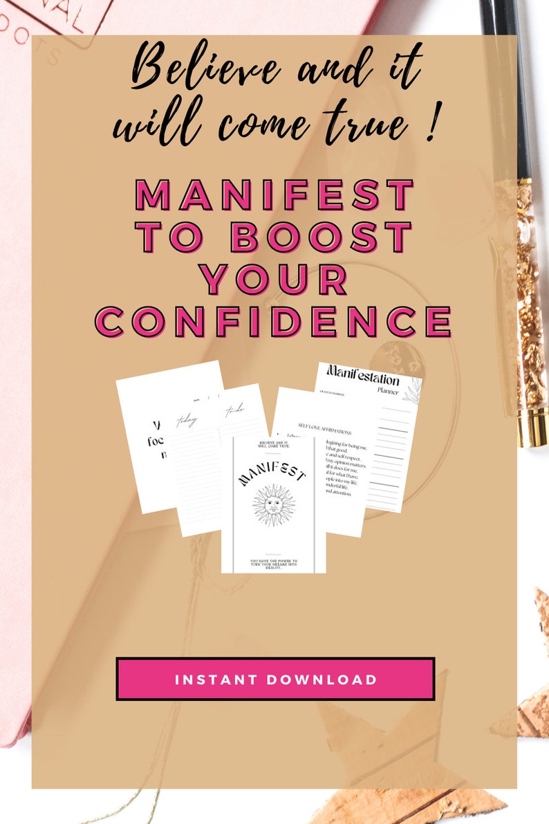 MANIFEST MANIFESTATION Journal Instant download Unleash Your Dreams: Manifestation Journal for Achieving Your Goals Manifest to grow image 1