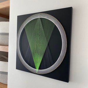 Wood Stitched String Art Kit with Shadow Box Vortex - adult or