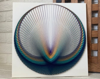 String Art Mandala – Galaxy Cardioid Pattern, Sacred Geometry Wall Decor