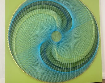 Spiral Mandala String Art - Sacred Geometry, Feng Shui