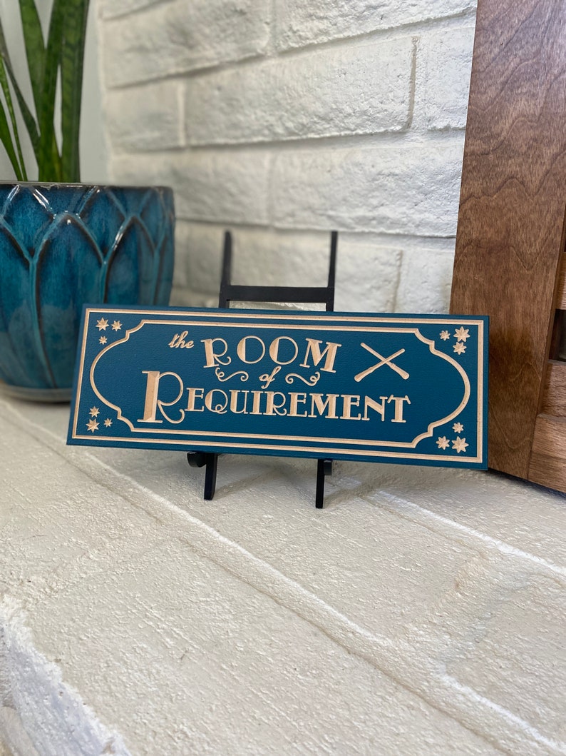 Room of Requirement Sign Fan Art CNC Carved Hand Painted - Etsy