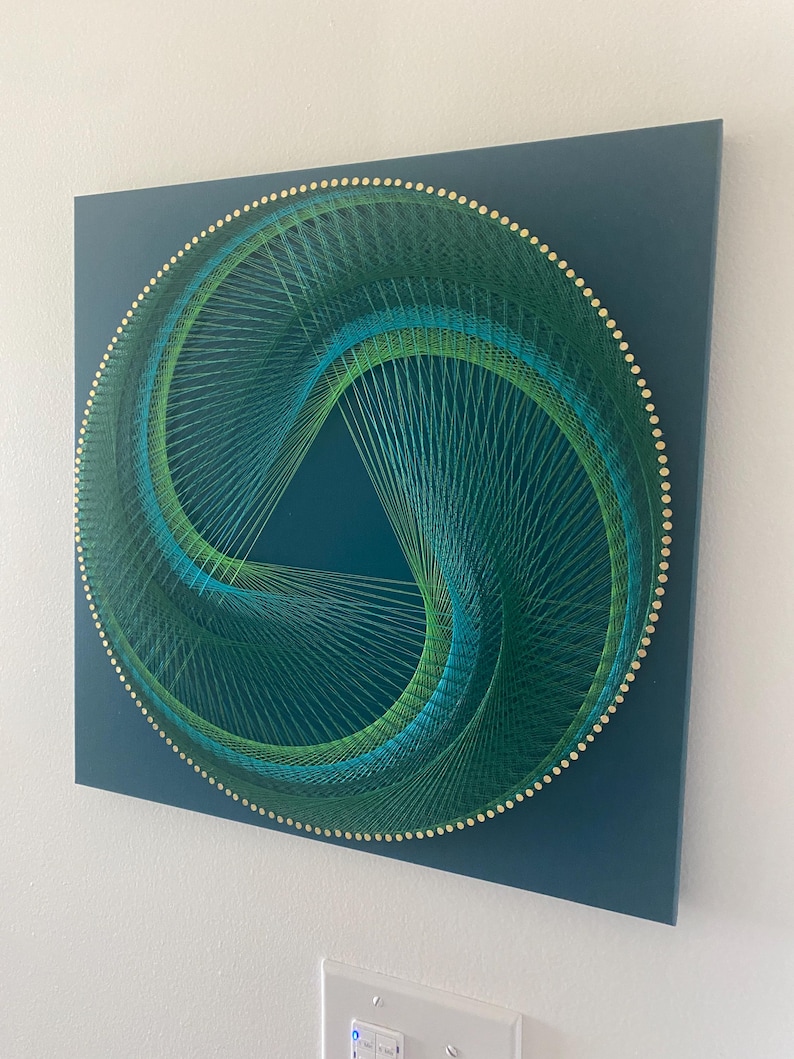 Mandala Sacred Geometry String Art- Triangle Spiral - Etsy