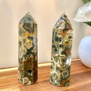AAAA+ Green Orb Ocean Jasper Tower Obelisk/throat/heart/chakra/unique find/relaxation immune