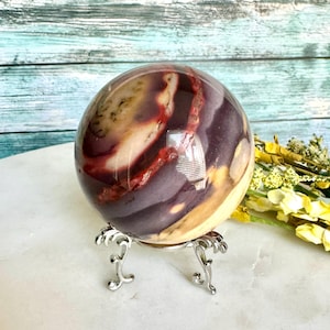 SCENIC! 69mm Mookaite Sphere/purple red yellow green