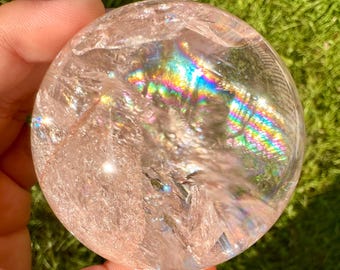 希少なピンクアゼツライトクリスタルスフィア - ブラッシュピンク