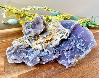 SCENIC! 4.9” Grape Agate Free Form/Scenic/Unique shape/sparkle/grape agate home decor