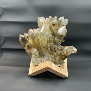 Top! 780g Brazilian Citrine Cluster with stand/natural color