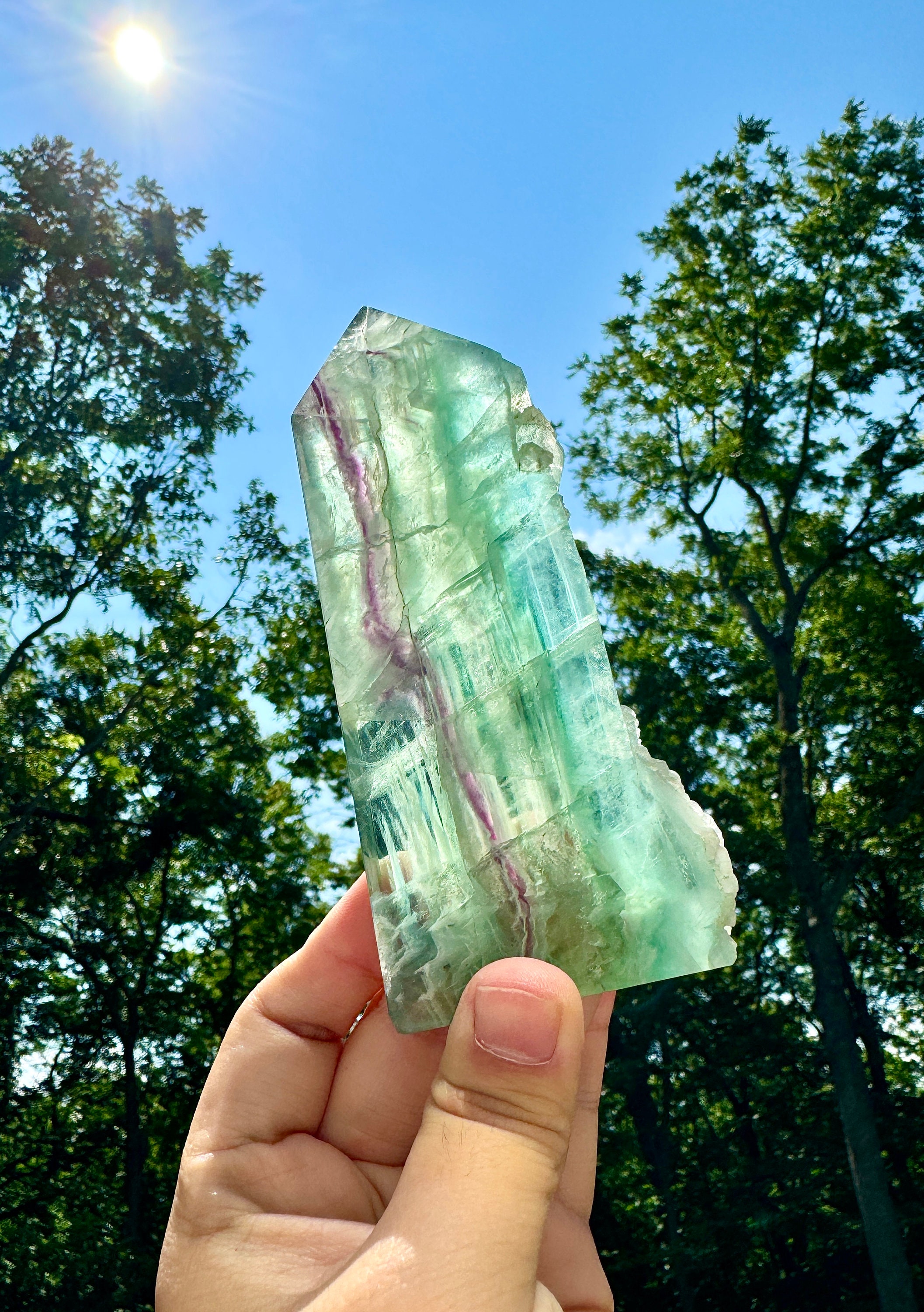 フローライトタワー 見事な4.4インチのグリーンフローライトタワー - Etsy 日本