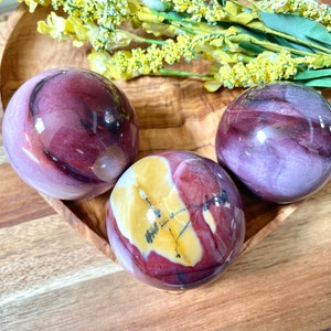 AAAA+ 63mm Purple Mookaite Sphere/you pick/brilliant color/you get what you see/well hand polished/mookaite home decor