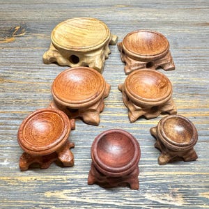 HAND CRAFT Solid Wood Sphere Stand/Handmade