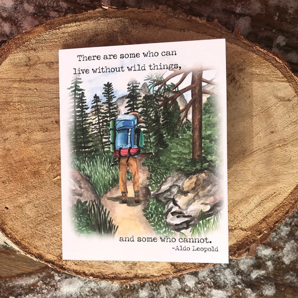 Nature greeting card for outdoor/hiking/backpacking enthusiast, birthday, note of encouragement, just because